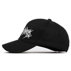 Cotton Fashion Embroidery Frauen Baseball Cap, Gothic Street Punk Black Sports Caps, Hip Hop Snapback Dad Hats Men Women