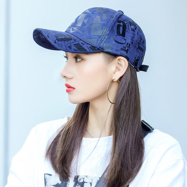 Men Women Baseball Hats Graffiti Letter Vegan Leather Cotton Breathable HipHop Caps Street Fashion Solar Sport