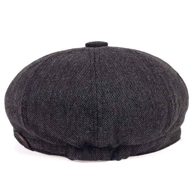 Retro Peaky Diamond Check Beret, Men Casual Octagonal Cap, Hip Hop Style Newsboy Hat, Spring Autumn Casual Hat.