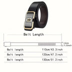 PrimeLetter Men's automatic buckle belt – Toothless Business Fashion Belt with Letter Buckle