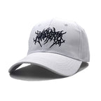 Cotton Fashion Embroidery Frauen Baseball Cap, Gothic Street Punk Black Sports Caps, Hip Hop Snapback Dad Hats Men Women