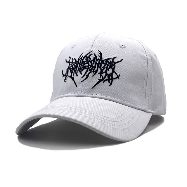 Cotton Fashion Embroidery Frauen Baseball Cap, Gothic Street Punk Black Sports Caps, Hip Hop Snapback Dad Hats Men Women