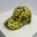 Men Women Baseball Hats Graffiti Letter Vegan Leather Cotton Breathable HipHop Caps Street Fashion Solar Sport