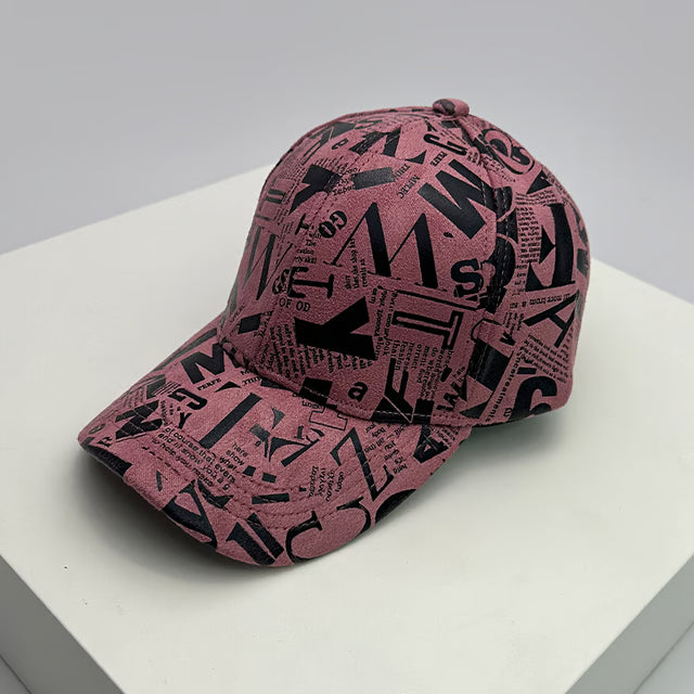 Men Women Baseball Hats Graffiti Letter Vegan Leather Cotton Breathable HipHop Caps Street Fashion Solar Sport