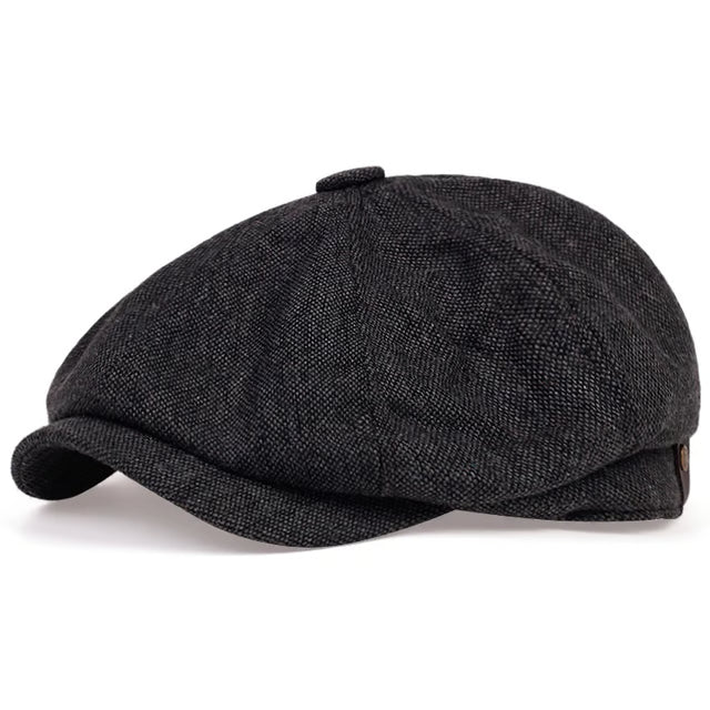 Retro Peaky Diamond Check Beret, Men Casual Octagonal Cap, Hip Hop Style Newsboy Hat, Spring Autumn Casual Hat.