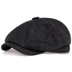 Retro Peaky Diamond Check Beret, Men Casual Octagonal Cap, Hip Hop Style Newsboy Hat, Spring Autumn Casual Hat.